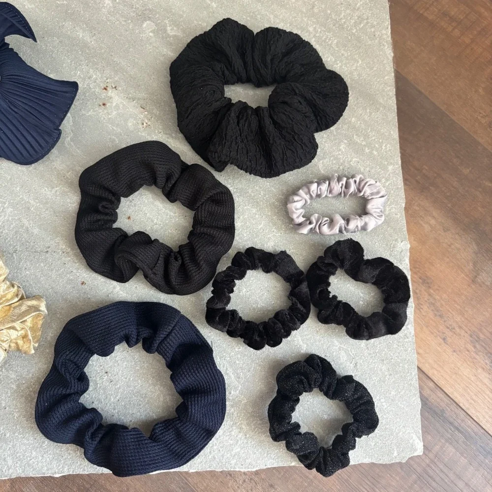 Hair Scrunchie Ties Ponynail Holder Accessories Lot of 11 Y2K Coquette  Preppy